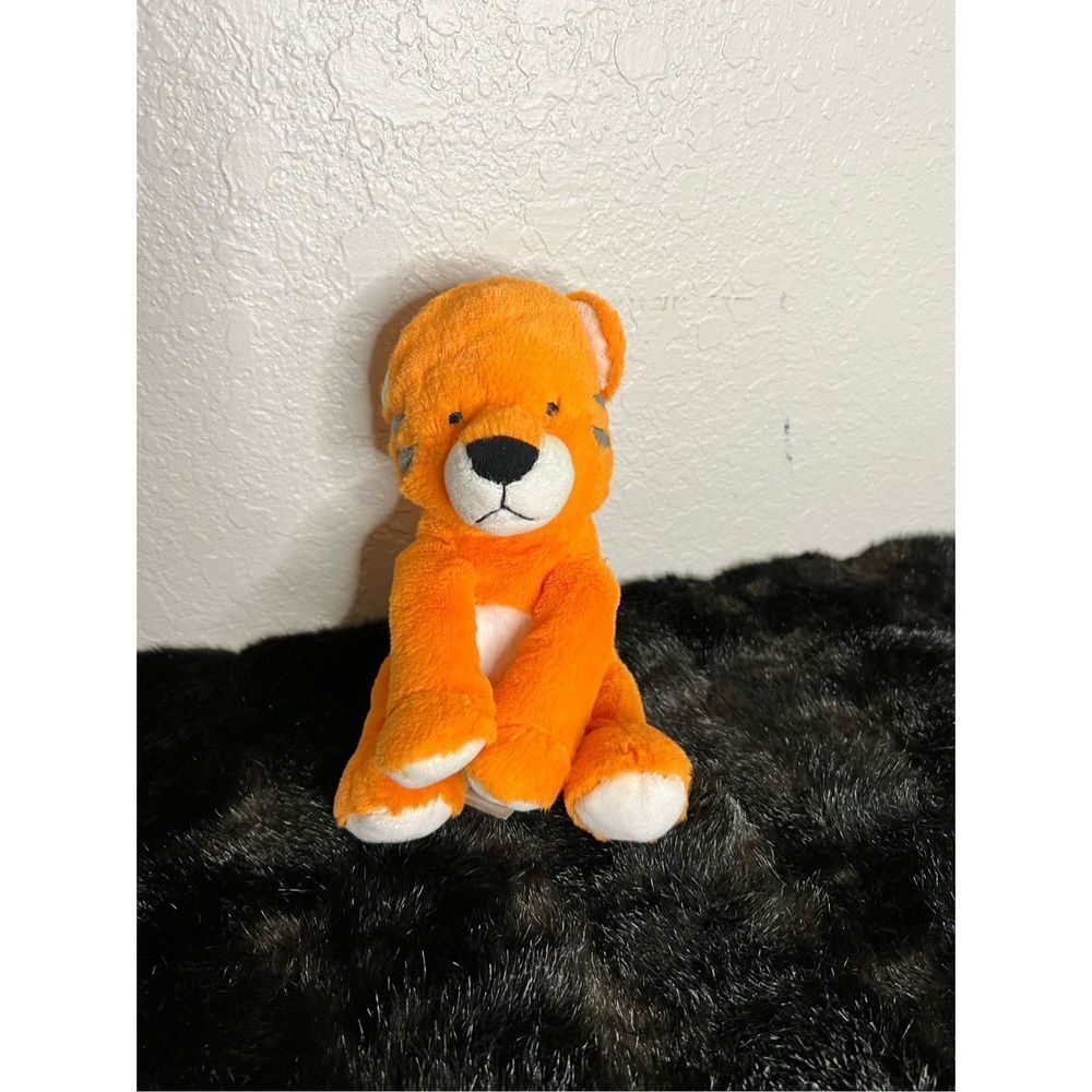 Carter's Tiger Orange White Plush Baby Rattle Lovey Just One You 6" 2016